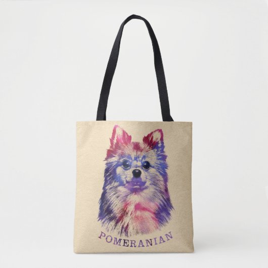 Niedlicher Spitzdeutsche Spitz-Skizze Tasche (Vorderseite)