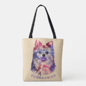 Niedlicher Spitzdeutsche Spitz-Skizze Tasche (Rückseite)