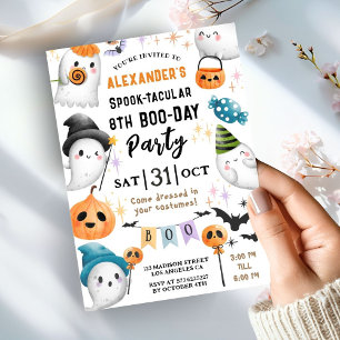 Niedlicher Spooktacular Halloween 8. Geburtstag Ni Einladung