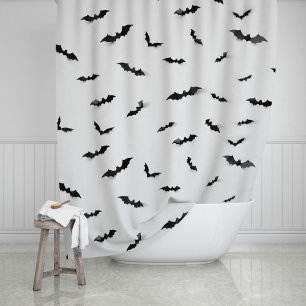 Niedlicher Spooky Bats Halloween Goth Duschvorhang