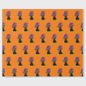 Niedlicher Spooky Black Cat Trick oder zu Hallowee Geschenkpapier (Flach)