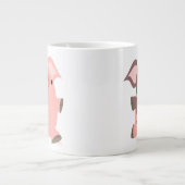 Niedlicher Sporty Cartoon Pig Jumbo-Tasse (Vorderseite)
