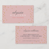 NIEDLICHER SPOT Konfettgold funkelnd Glitzer hellr Visitenkarte (Vorne/Hinten)