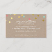 NIEDLICHER SPOT Konfetti-Trendgold Visitenkarte (Rückseite)