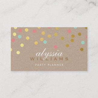 NIEDLICHER SPOT Konfetti-Trendgold Visitenkarte