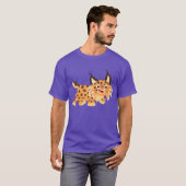 Niedlicher spöttischer Cartoonbobcat-T - Shirt (Vorne ganz)