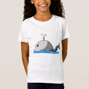 Niedlicher Spouting Cartoon Whale T-Shirt
