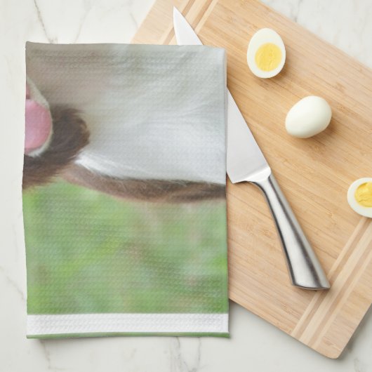 Niedlicher SpringerSpaniel Geschirrtuch (Viertel Falte)