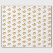 Niedlicher Springlion mit rosa Bug Geschenkpapier (Flach)