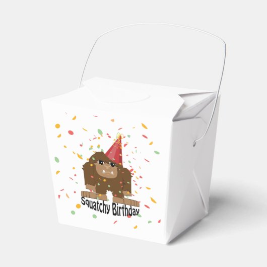 Niedlicher Squatchy Birthday Bigfoot Geschenkschachtel (Vorderseite)