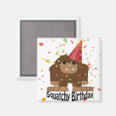 Niedlicher Squatchy Birthday Bigfoot Magnet (Vorderseite/Rückseite)