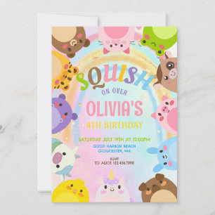 Niedlicher Squishmallow Geburtstag Einladung