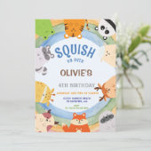 Niedlicher Squishmallow Junge Geburtstagseinladung Einladung (Stehend Vorderseite)