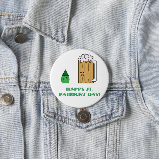 Niedlicher St Patrick Tagesknopf Button (Beispiel)