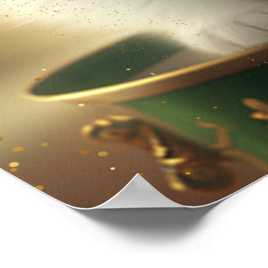 Niedlicher St. Patricks Day Cat Pot of Gold Poster (Ecke)