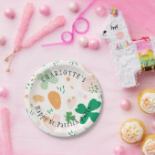 Niedlicher St. Patricks Day Custom Green Clover Pappteller (Party)