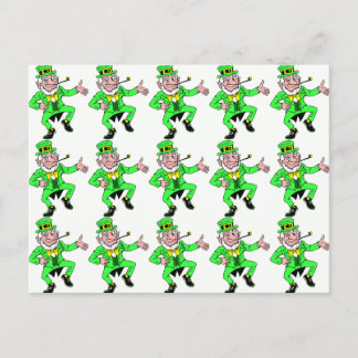 Niedlicher St. Patrick's Day Dancing Leprechaun Postkarte