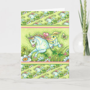 NIEDLICHER ST. PATRICK'S DAY FLYING IRISH PONY, FA FEIERTAGSKARTE