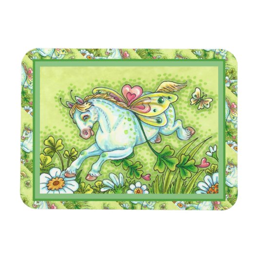 NIEDLICHER ST. PATRICK'S DAY FLYING IRISH PONY, FA MAGNET (Horizontal)