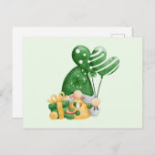 Niedlicher St. Patrick's Day Gnome Postkarte (Vorne/Hinten)