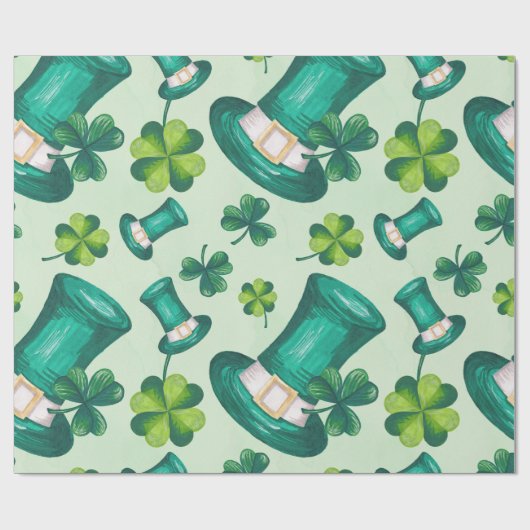 Niedlicher St. Patrick's Day Green Geschenkpapier (Flach)