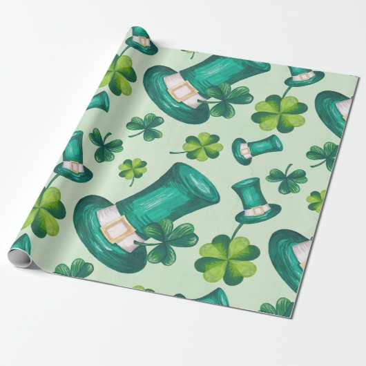 Niedlicher St. Patrick's Day Green Geschenkpapier (Ungerollt)