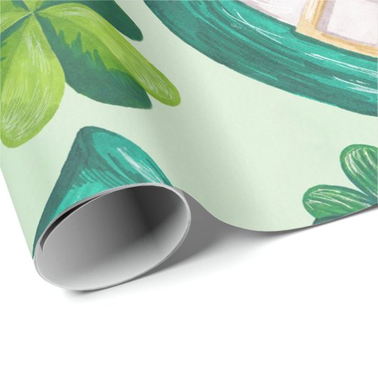 Niedlicher St. Patrick's Day Green Geschenkpapier (Rolleneckpunkt)