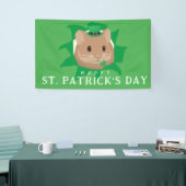Niedlicher St. Patrick's Day Hamster durchblättert Banner (Messeveranstaltung)