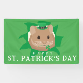 Niedlicher St. Patrick's Day Hamster durchblättert Banner
