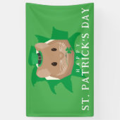Niedlicher St. Patrick's Day Hamster durchblättert Banner (Vertikal)