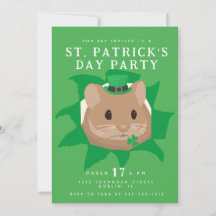 Niedlicher St. Patrick's Day Hamster durchblättert