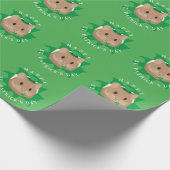 Niedlicher St. Patrick's Day Hamster durchblättert Geschenkpapier (Ecke)