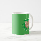 Niedlicher St. Patrick's Day Hamster durchblättert Kaffeetasse (VorderseiteRechts)