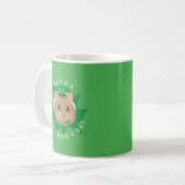 Niedlicher St. Patrick's Day Hamster durchblättert Kaffeetasse (Vorderseite Links)
