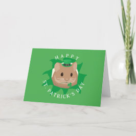 Niedlicher St. Patrick's Day Hamster durchblättert Karte