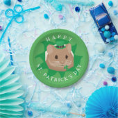 Niedlicher St. Patrick's Day Hamster durchblättert Pappteller (Party)