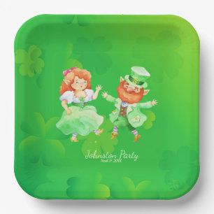 Niedlicher St. Patrick's Day Irish Elves Dancing J Pappteller