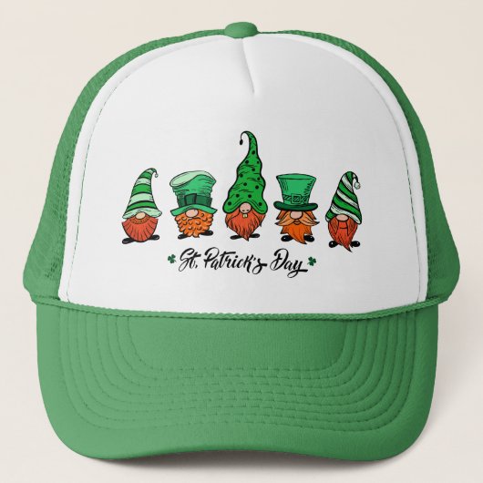 Niedlicher St Patrick's Day Irish Gnomes Truckerkappe (Vorderseite)
