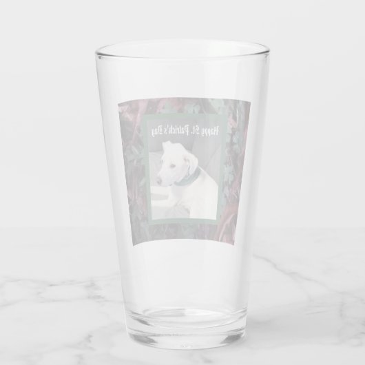 Niedlicher St. Patrick's Day Kleeblätter und Clove Glas (Rückseite)