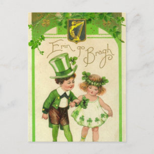 Niedlicher St. Patrick's day lat lass Holiday Feiertagspostkarte