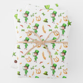 Niedlicher St. Patrick's Day Leprechaun Irish Them Geschenkpapier Set (Beispiel)