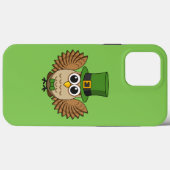 Niedlicher St. Patrick's Day Owl Cartoon Case-Mate iPhone Hülle (Rückseite (Horizontal))