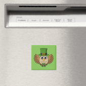 Niedlicher St. Patrick's Day Owl Cartoon Magnet (In Situ (Geschirrspüler))