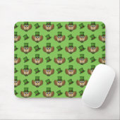 Niedlicher St. Patrick's Day Owl Cartoon Mousepad (Mit Mouse)
