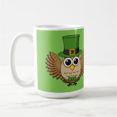 Niedlicher St. Patrick's Day Owl Cartoon | Text hi Kaffeetasse (Links)