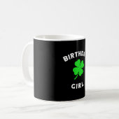 Niedlicher St. Patricks Tag Geburtstag für Mädchen Kaffeetasse (Vorderseite Links)