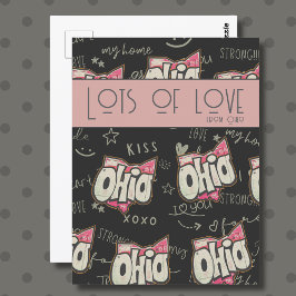 Niedlicher Staat von Ohio viel Liebe Gruß Postkarte