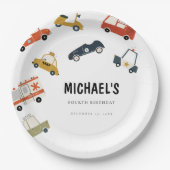 Niedlicher Stadtverkehr Geburtstagspapier Pappteller (Vorderseite)