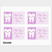 Niedlicher Stand - Lila benutzerdefinierte Textkle Rechteckiger Aufkleber (Blatt)