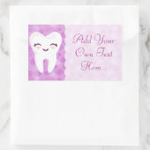 Niedlicher Stand - Lila benutzerdefinierte Textkle Rechteckiger Aufkleber (Tasche)